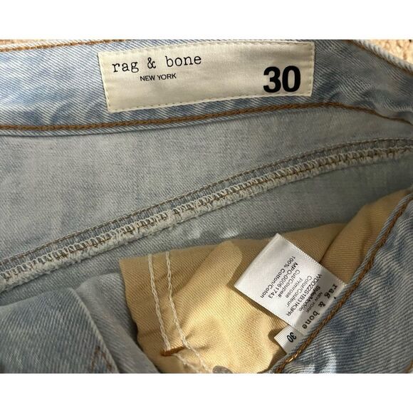 RAG & BONE Women’s High Rise Raw Hem Denim Mini Skirt In Primrose, SZ 30 - Picture 7 of 12